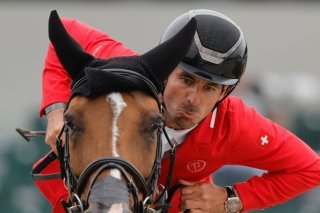 Steve Guerdat n'a pas réussi à conserver son titre européen avec Iashin Sitte. KEYSTONE/EPA/Cabalar